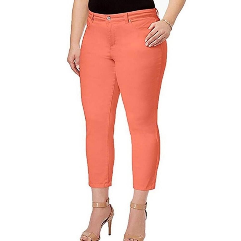 Plus Bristol Tummy Slimming Twill Capri Pants Womens Size 24W
